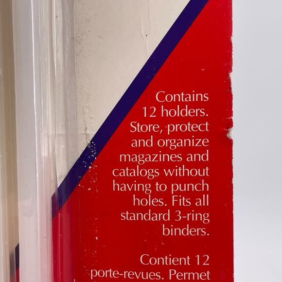 Keene Magazine Holders Vintage 1995 Set of 12 for 3 Ring Binders Plastic NOS NEW - Picture 4 of 8